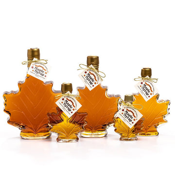 Maple leaf bottle in five sizes