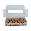 A one pound package of dark robust maple candy in holiday shapes.