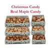 Maple candy in Christmas shapes, 3 different sizes and 3 different flavors.