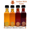 This is the Amber Rich Taste maple syrup grade that you can select for this gift set.