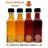 This gift set allows you to select Dark Robust Taste maple syrup grade for the half gallon.
