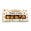 Maple candy leaves made in a dark robust flavor in a one pound container.