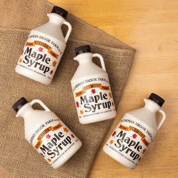 A different grade of maple syrup each month for four months in this monthly food gift subscription.