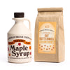 Quart of maple syrup in your choice of grade with gluten free pancake and waffle mix.