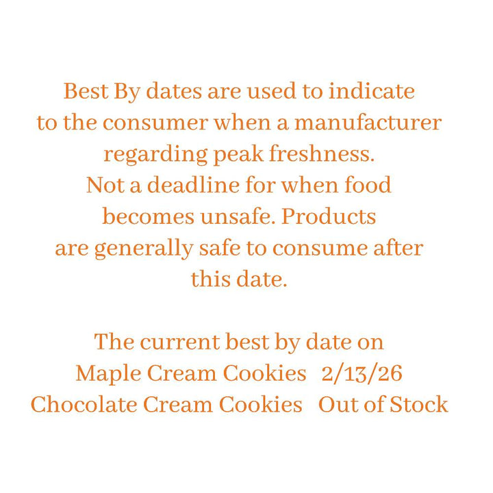 Best by Dates for cookies