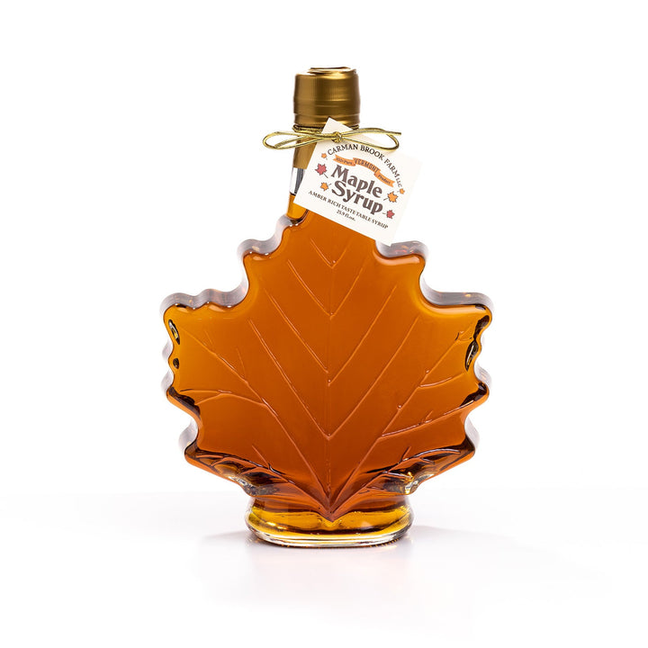 XX-Large Vermont maple syrup leaf bottle showcasing detailed leaf venation.