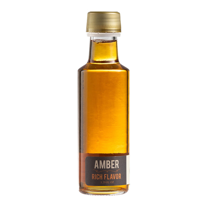 Amber rich Vermont maple syrup wedding favor bottle.