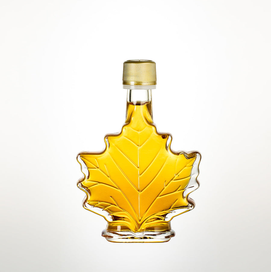 1.7 oz Vermont maple syrup wedding favor leaf bottle no engraving.
