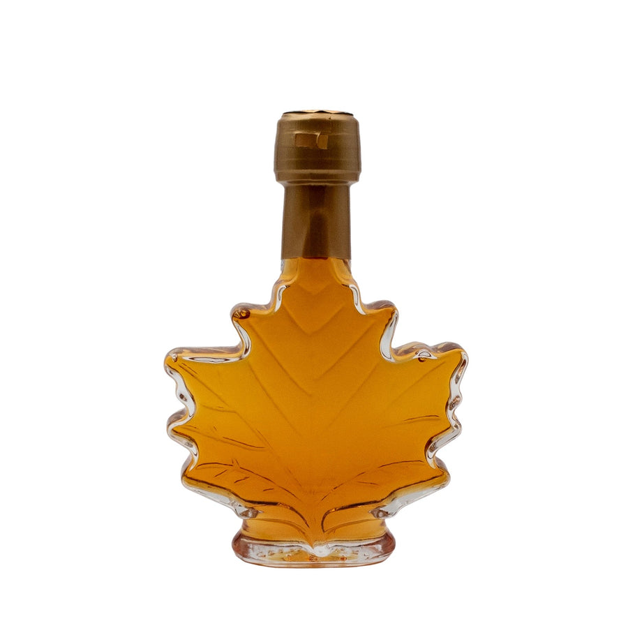 3.29 oz maple leaf Vermont maple syrup wedding favor bottle