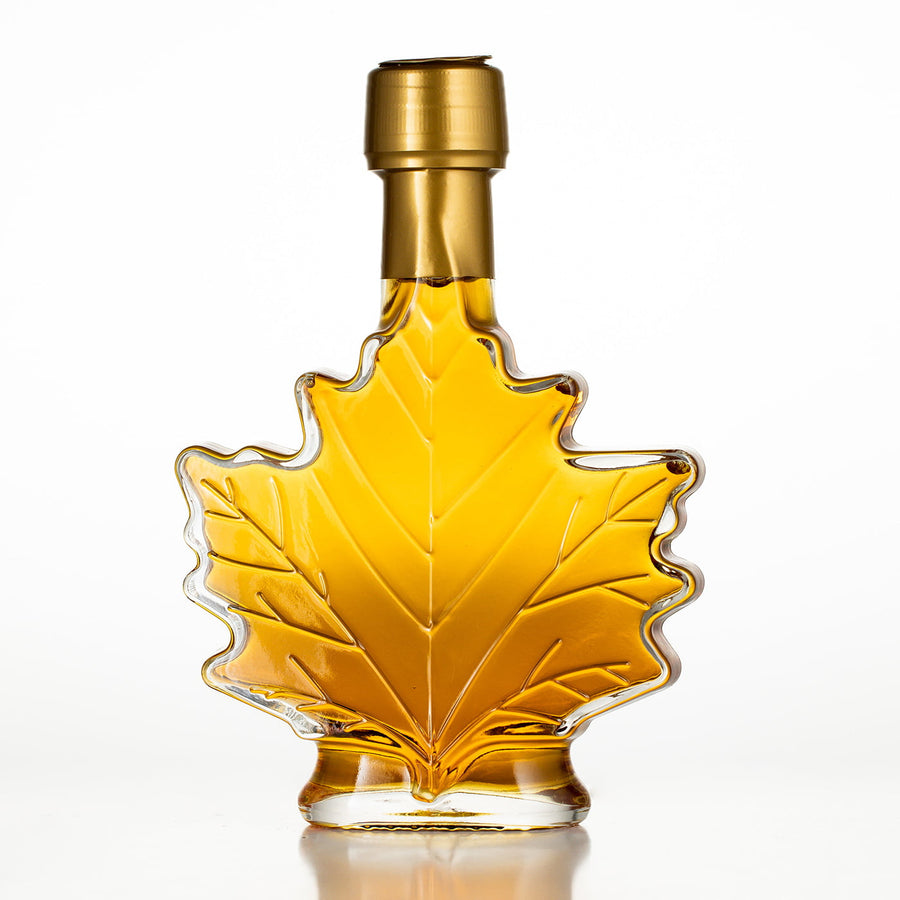 3.29 oz maple leaf Vermont maple syrup wedding favor bottle