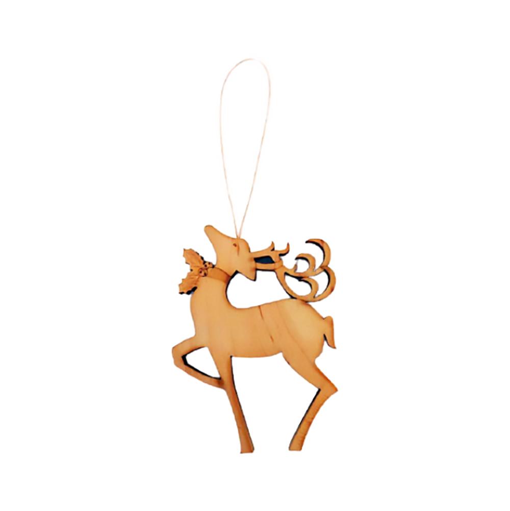 Wooden reindeer ornament, handmade by Vermont woodworker.