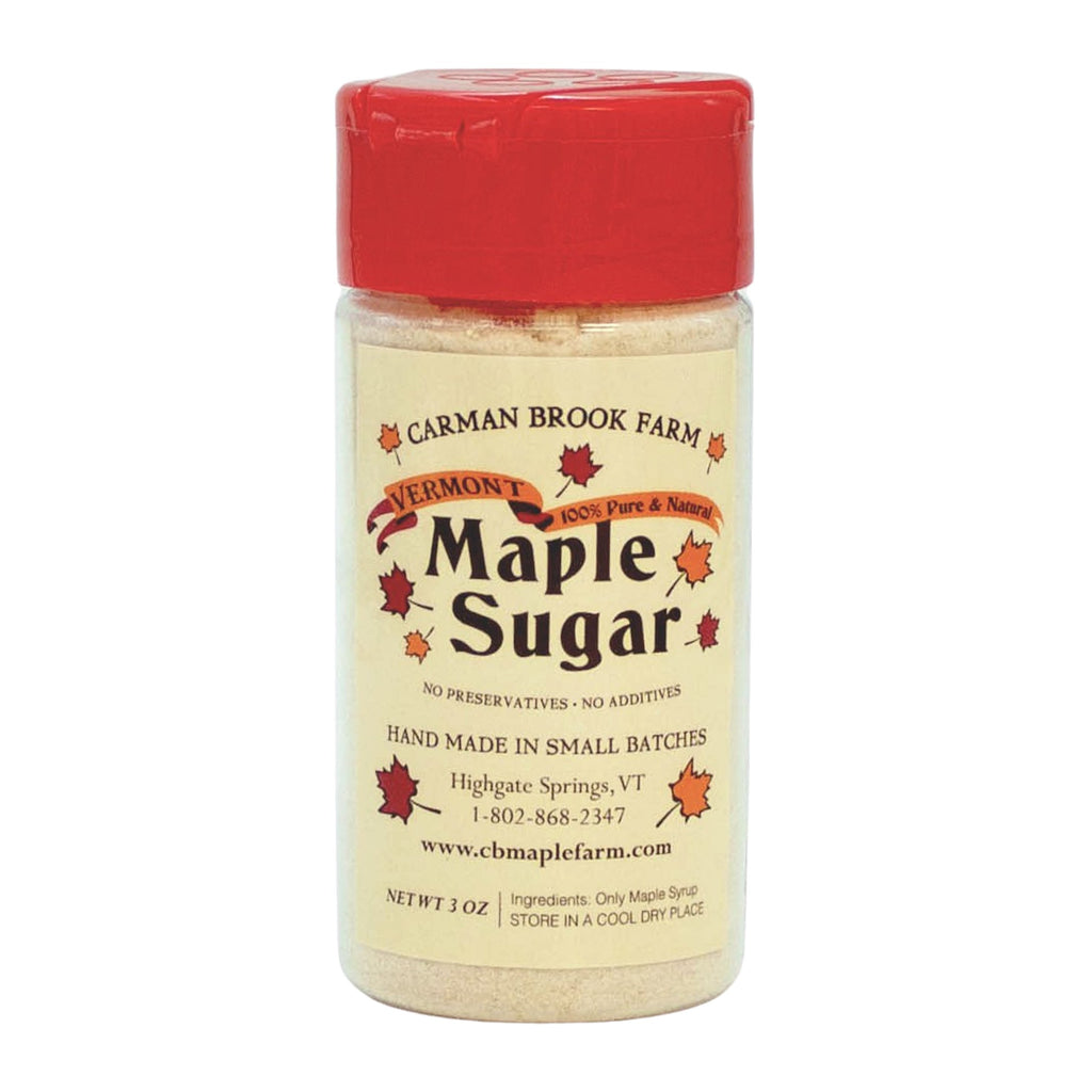 Shaker of maple brown sugar.